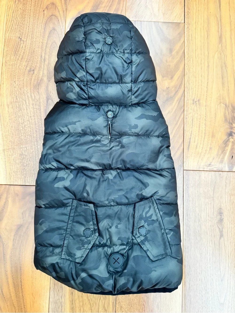 PAJAR CANADA PUP REVERSIBLE CAMOUFLAGE HOODED DOG PUFFER JACKET M